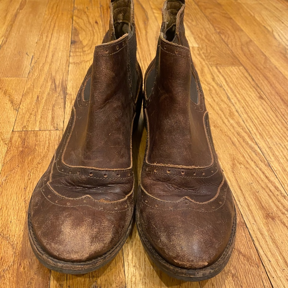 Brown free people booties